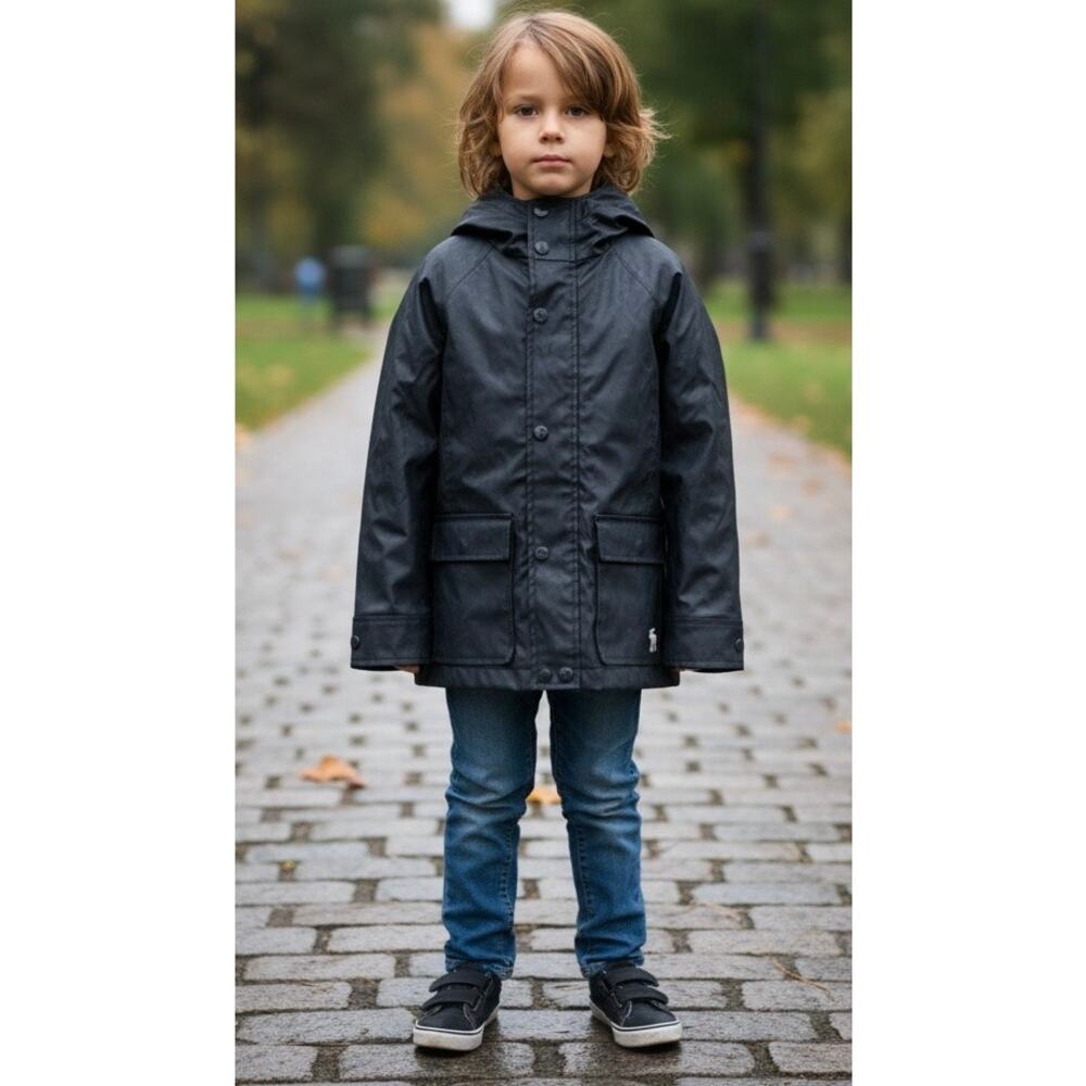 Vintage-style Abercrombie & Fitch hooded utility rain jacket size XL kids